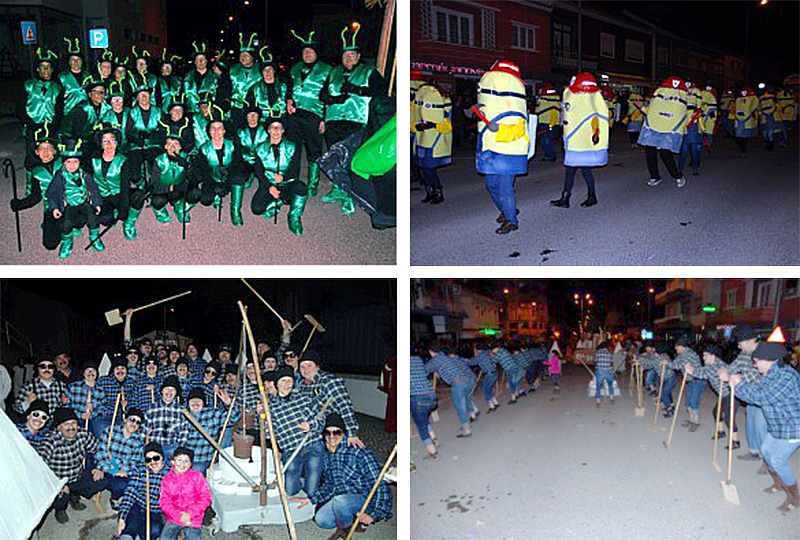 Imagens do carnaval da Benedita, com particular destaque para o Ganau's Café com 