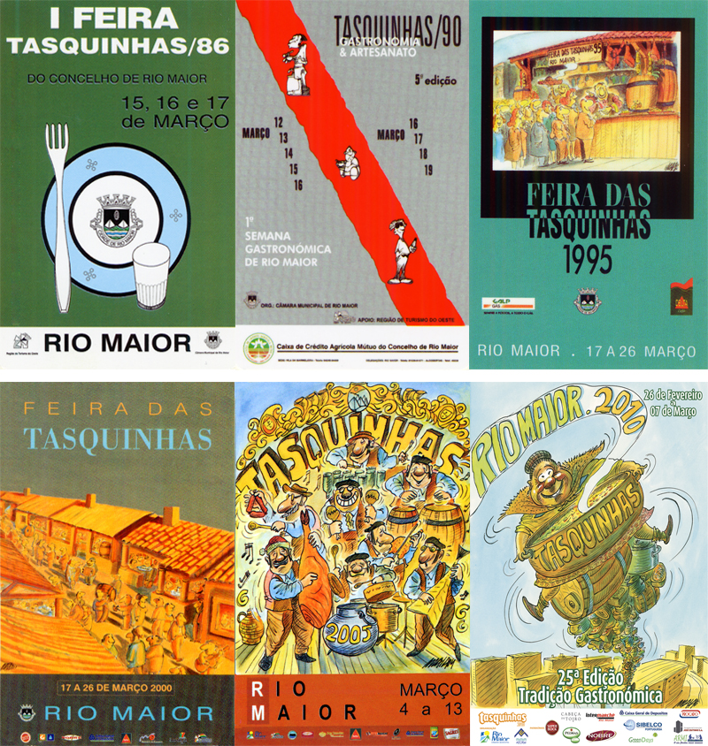 Alguns dos cartazes das tasquinhas. O primeiro, refere-se à sua primeira edição.