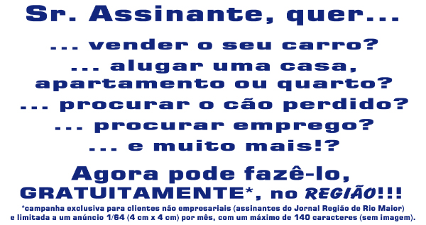 Temos Anuncios Gratuitos para Assinantes